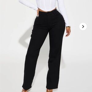 Fashion Nova Black Flare & Wide Leg Jeans